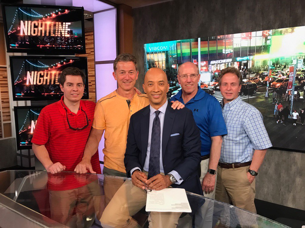 byronpitts's tweet photo. Great to have my @CurleyAlumni @CurleyHS Brothers on set last night @Nightline   Brothers since we were 13. Family! https://t.co/91Hzf4g4vd