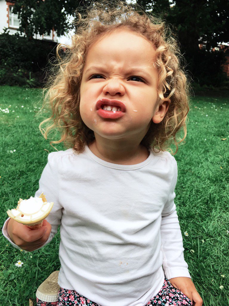 40sdad's tweet image. So this is the facial expression of ice cream pleasure!