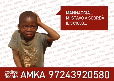 Reminder 5x1000 AMKA... Condividi!
Scopri di più su amka.it/5-x-1000/