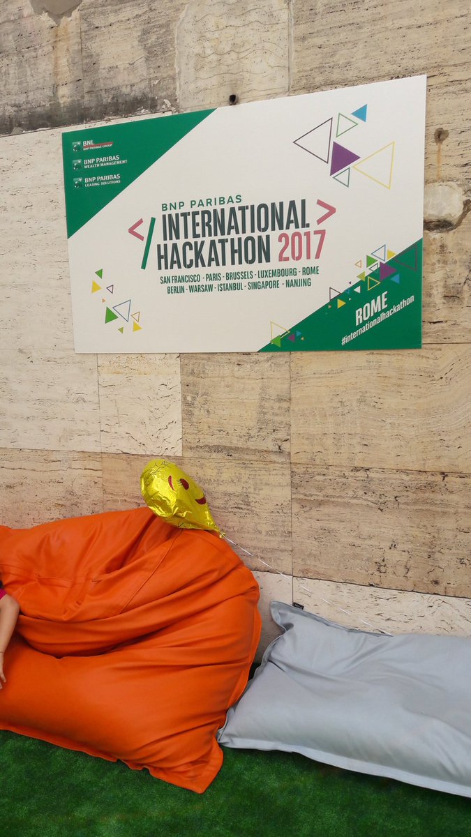 AriannaOrazi's tweet photo. #internationalhackathon #rome tutti a lavorare, nessuno a riposare! So It's done https://t.co/Bbi4YnlPxT