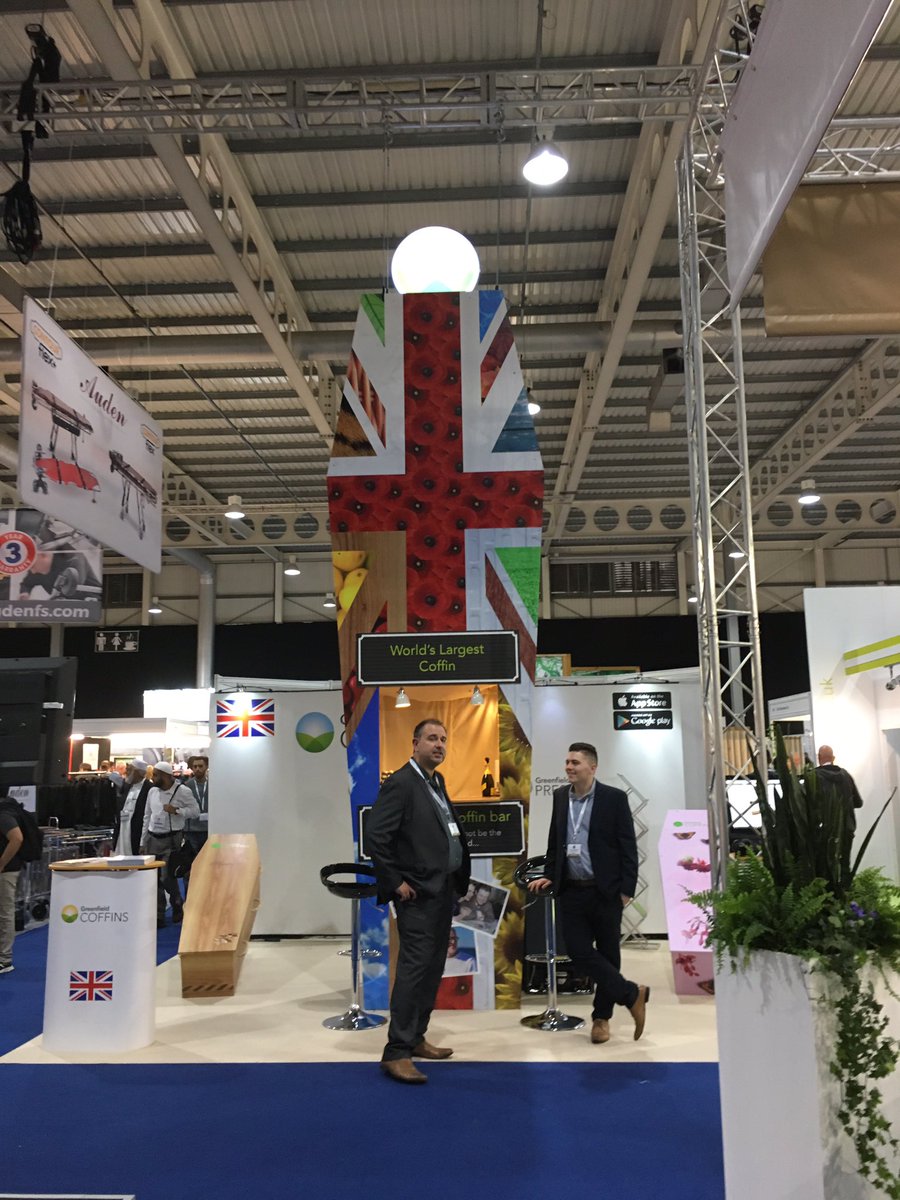 Funeral_Exhibit's tweet photo. If you haven't see this amazing coffin from @ecocoffin yet pop into Hall 2. You can't miss it! #NFE2017 https://t.co/b3zQnMzPb4