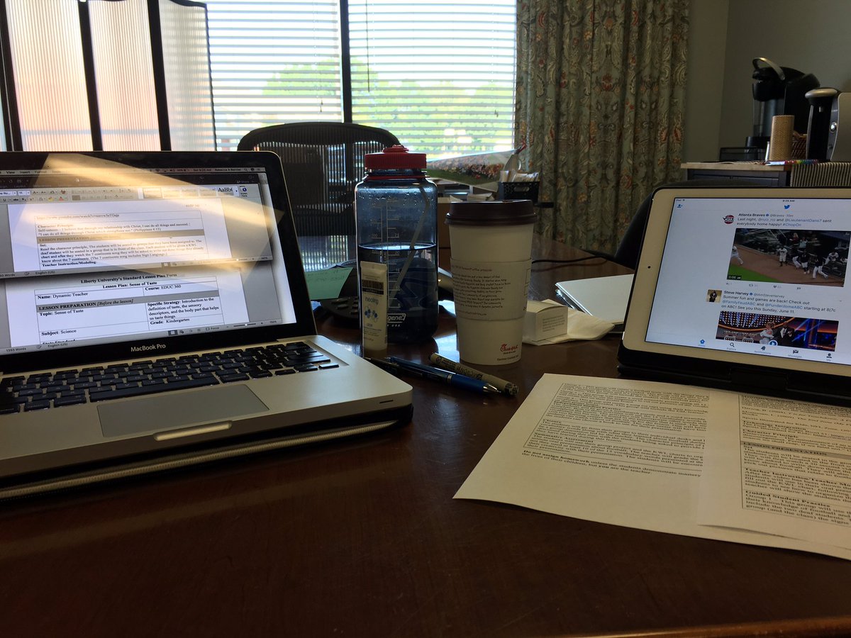 BeckyABernier's tweet photo. Today's all day study session powered by @ChickfilA food and coffee. #collegestudentagain #luo #libertyuniversity #alldaystudysession https://t.co/f3ZEv6Lxxb