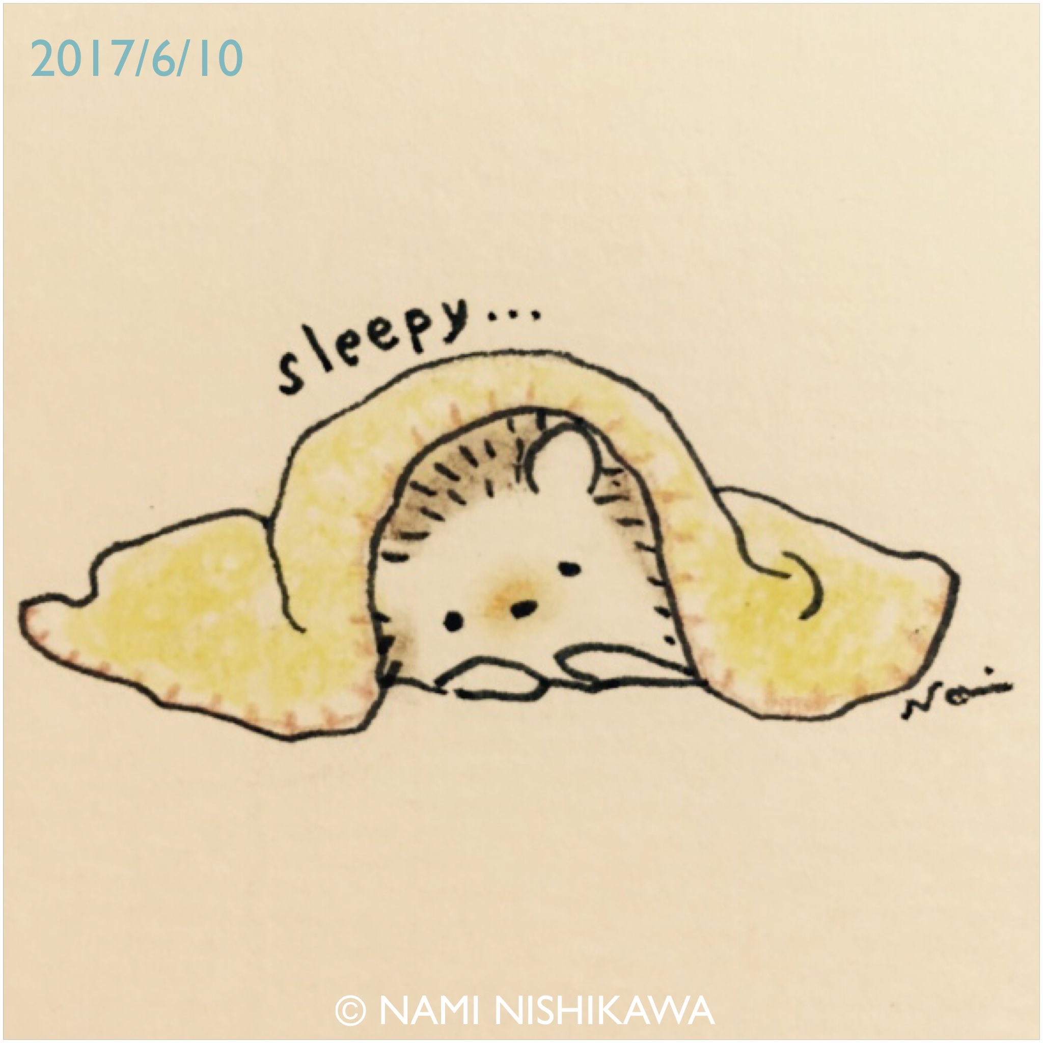 O Xrhsths にしかわなみ なみはりねずみ Sto Twitter 13 ねむねむ Sleepy Illustration Hedgehog イラスト ハリネズミ なみはりねずみ