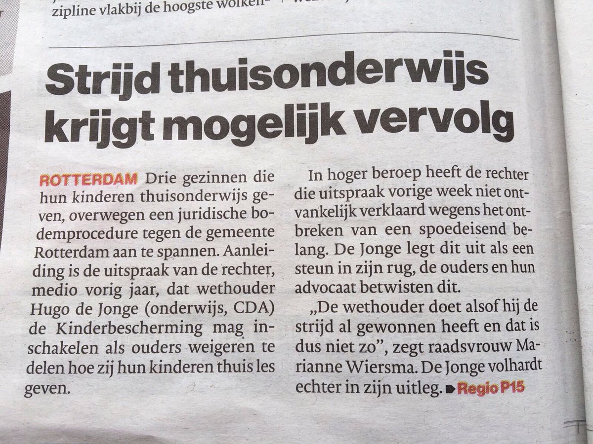 ajdingeman's tweet photo. En hier nóg een bijdrage in @RDStad 9/6 van @MaartenHHoog over de #keerzijde van #strijd #thuisonderwijs van @hugodejonge https://t.co/MU23sZfcMj