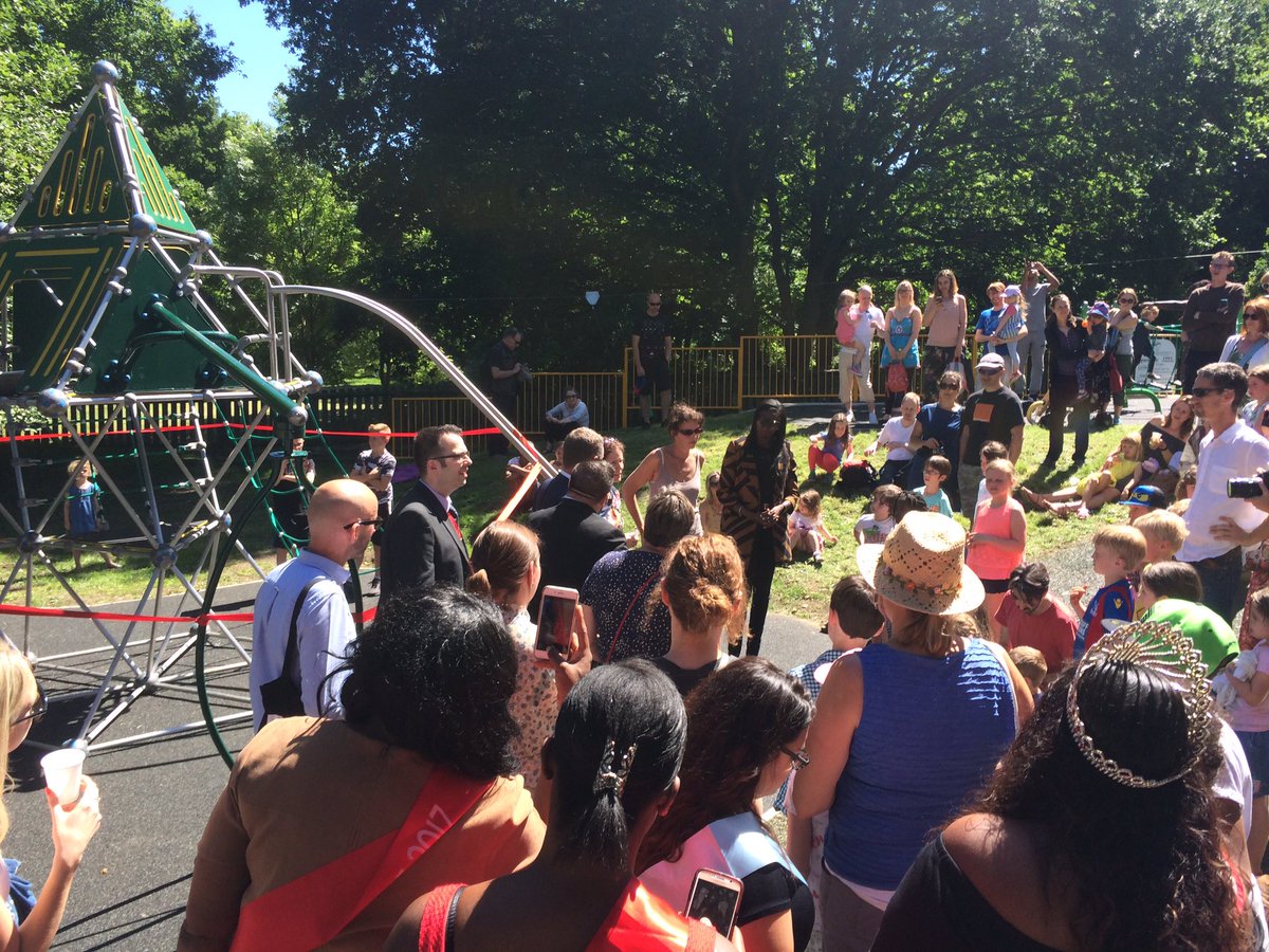 timothygodfrey's tweet photo. Lovely celebration opening of new community funded Playground at South Norwood Lake. Local councillors and @SteveReedMP - fantastic work https://t.co/OWgYx1bQRq