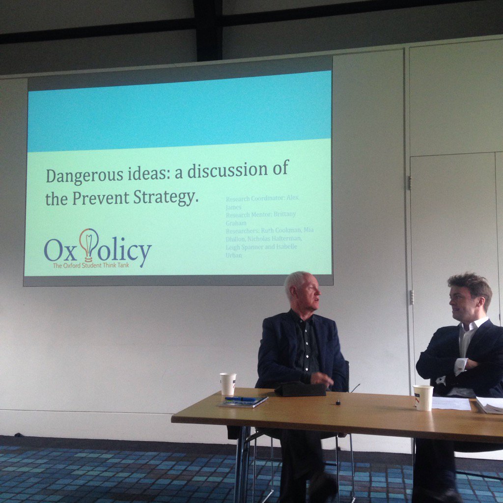 Spaned's tweet photo. Our @OxPolicy project launch event on the Prevent strategy with Lord Ken Macdonald https://t.co/L5BJ1ktjU1