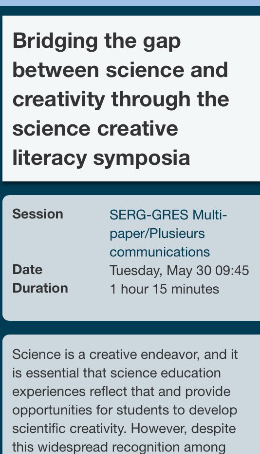 _balyasnikova's tweet photo. @janicevillage presents on Science and Creativity. Tuesday, 9.45am #CongreSSH #CSSE2017 cc @CSSESCEE @UBC_LLED #LLEDersRock https://t.co/DowjsSiOi0
