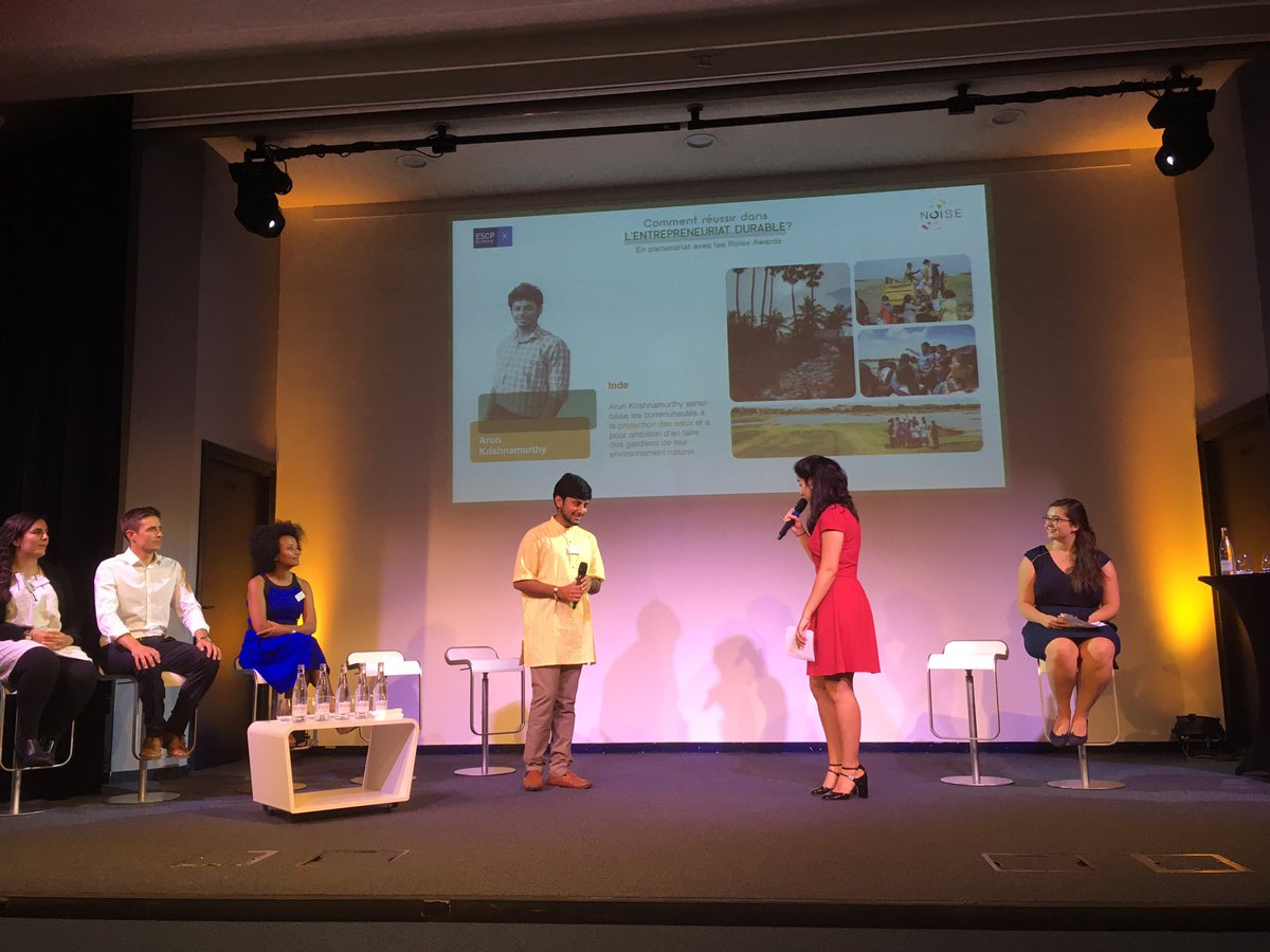 <a href="/ArunEFI/">Arun Krishnamurthy</a> présente aux #RolexAwards son projet de sensibilisation à la protection des eaux en Inde !