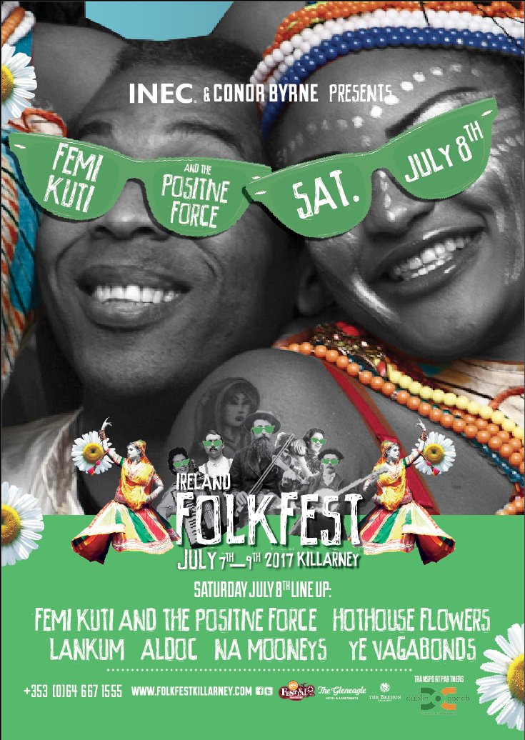 Saturday at <a href="/KillarneyFolk/">Folkfest Killarney</a> <a href="/Femiakuti/">Femi Anikulapo-Kuti</a> <a href="/hothouseflowers/">hothouseflowers</a> <a href="/LankumDublin/">LANKUM</a> <a href="/ALDOCMUSIC/">ALDOC</a> <a href="/NaMooneys/">Na Mooneys</a> <a href="/yevagabonds/">Ye Vagabonds</a> Tks bit.ly/23uF8UO