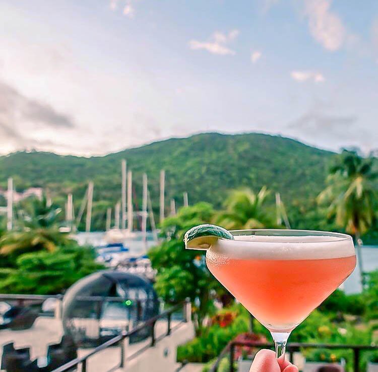 It's a perfect 87° here in sunny St. Lucia and I'm enjoying a delicious cocktail. Cheers to the start of a gorgeous week!