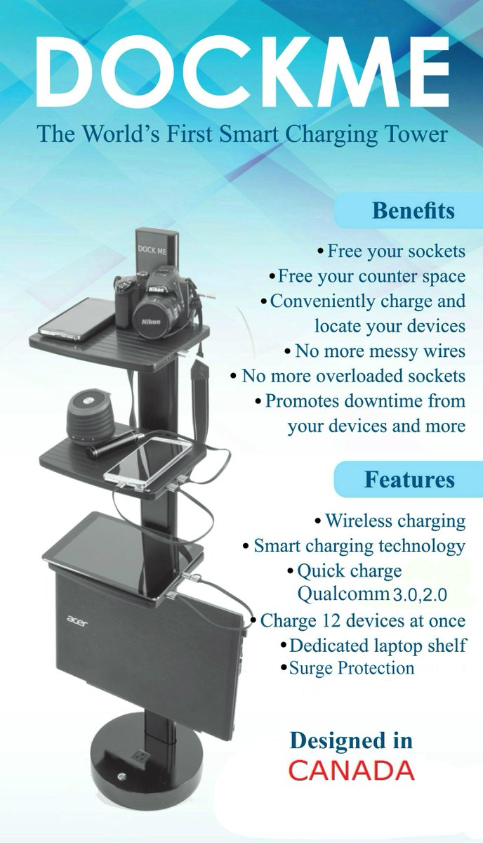pampermenetwork's tweet photo. I just backed Dock Me - The Smart Charging Tower on @Kickstarter You should too at https://t.co/mpD90zocRQ @matrixthinker @VamaInnovation https://t.co/yRI04mrN6f