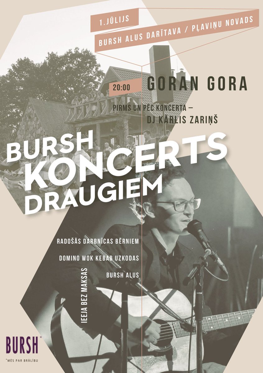 Atzīmējot <a href="/AlusBursh/">Bursh alus darītava</a> 3 gadu jubileju, 1.jūlijā alus darītavā Pļaviņu novadā notiks jau tradicionālais “BURSH koncerts draugiem”.