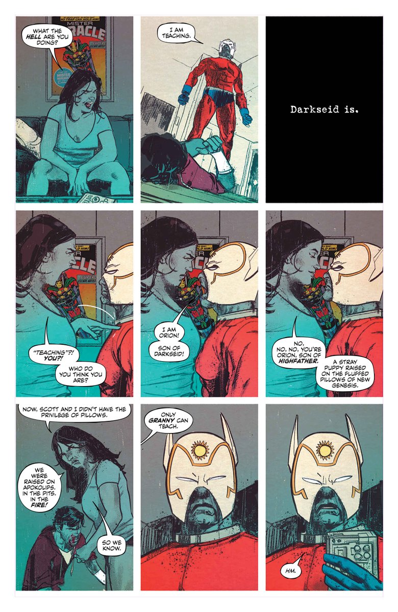 ❝Question the fundamentals of your existence. Question how to escape.❞

Mister Miracle #1 Written by: <a href="/TomKingTK/">Tom King</a>  Art by: <a href="/MitchGerads/">Mitch Gerads</a>.