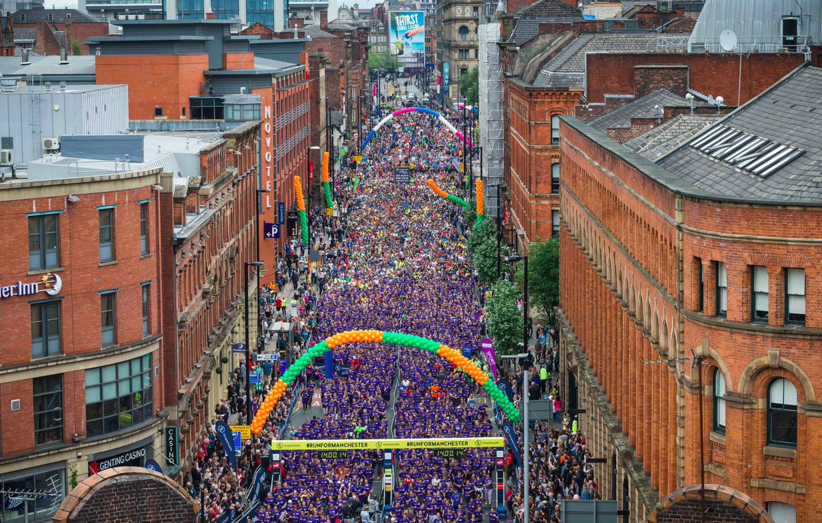 Great_Run's tweet photo. "This is the place." #RunForManchester https://t.co/Pxrq5gqCq1