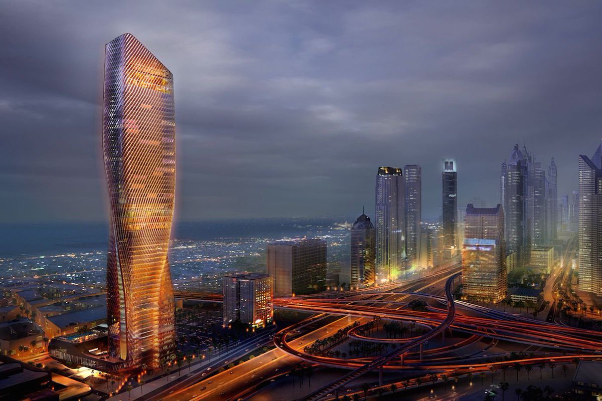 skyrisecities's tweet photo. #UAE: @arabtecme will build #Dubai's 300-metre-tall #AlWaslTower, designed by @UNStudio_Arch https://t.co/qLWHQ6bxQR #Architecture #Density https://t.co/7V8MD3HIo3