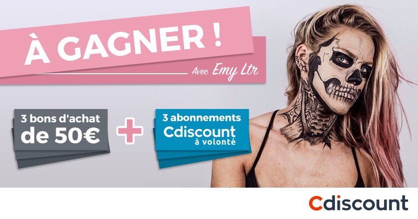 EmyLtr's tweet photo. Pour gagner 50e en bon d'achat et 3 abonnements @Cdiscount rendez vous ici: https://t.co/ITihAmxyt0 😬 bisous mes chats https://t.co/Nk9WOqqPKu