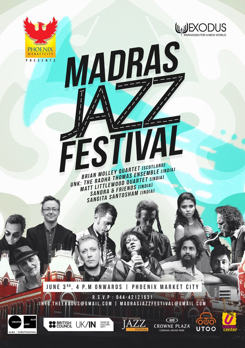 bgmolley's tweet photo. BMQ are returning to India! playing #MadrasJazzFest this sat, v much looking forward @jazzigator @CreativeScots @inBritish @mattfripp https://t.co/M1P6Ls9InK