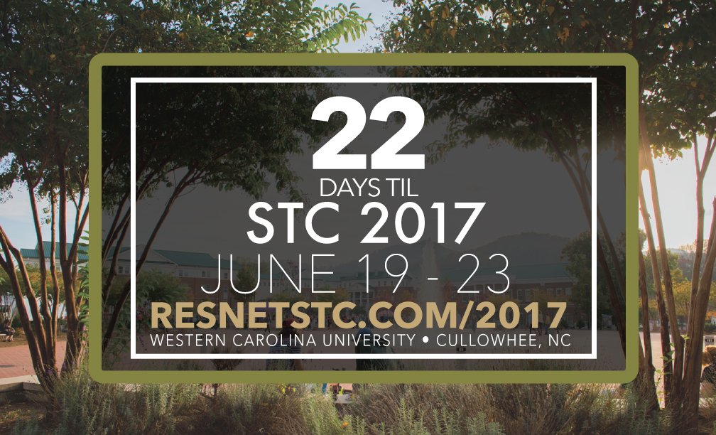 ResNetSTC's tweet image. Only 22 days until STC 2017!! We can&apos;t wait to see you in Cullowhee :)