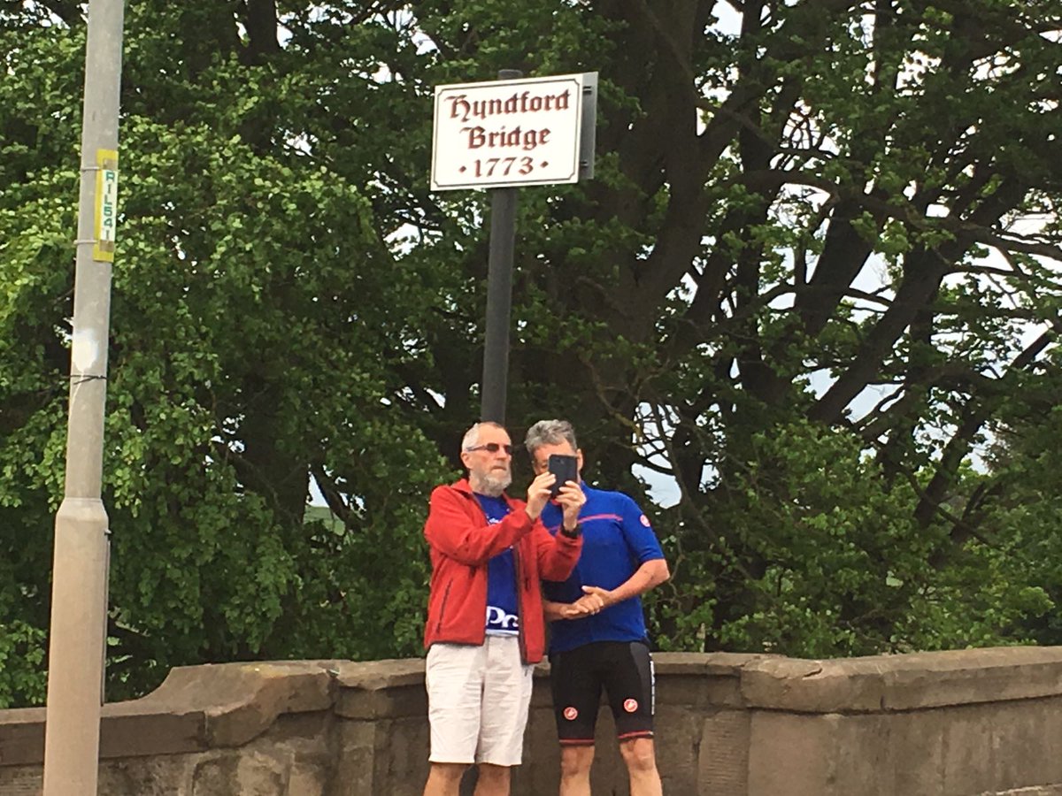 Lodge1777's tweet photo. End2End Day 4 - Hyndford Bridge to Clifton - in England today - another 95 miles to cover today. Rain & Wind but still going #end2endupdate https://t.co/8a0Z2ebCvx