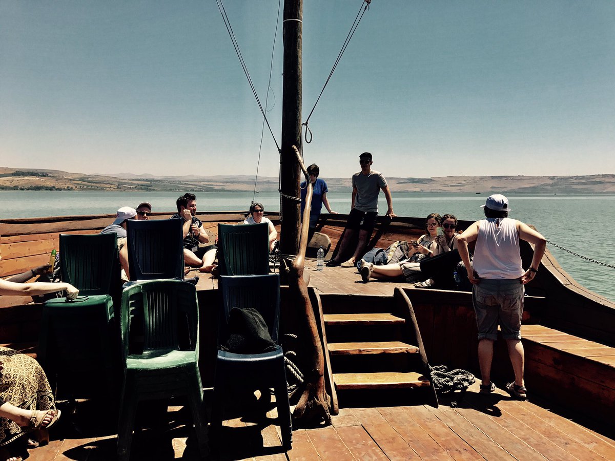 SYM_GBR's tweet photo. Boat trip on the Sea of Galilee and visit to the place of the primacy of St Peter... https://t.co/yB2XUsIcWi