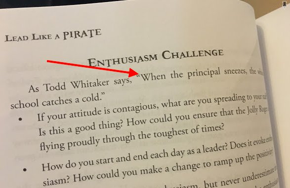 "When the principal sneezes, the whole school catches a cold." Great quote from <a href="/ToddWhitaker/">Todd Whitaker</a> #LeadLAP What do you think, @rdawsonedu?