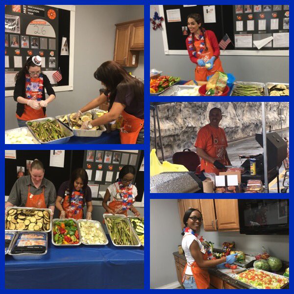Getting ready for Memorial Day Celebration 0959 style Teamwork makes the dream work taking care of our associates 🍆🍅🌶🌭🍔🍤