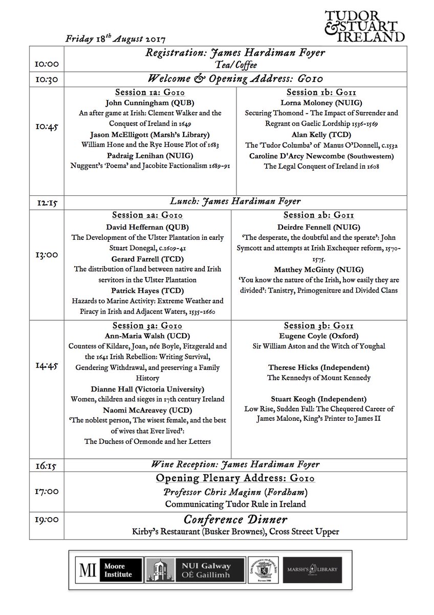 TudorStuartIre's tweet photo. We are also delighted to announce that the provisional programme for this year's conference is now available! #earlymodernevents #tsinuig17 https://t.co/XZUxGiYDNI