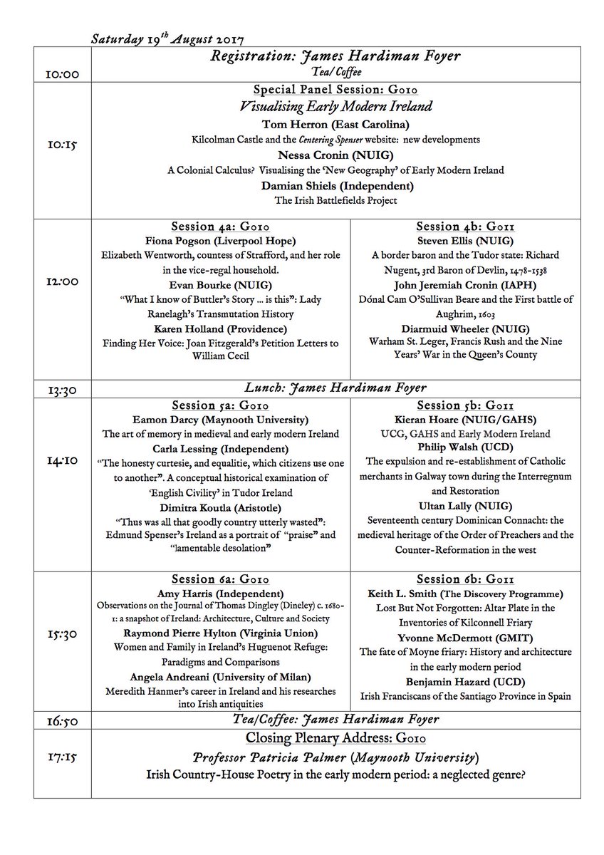 TudorStuartIre's tweet photo. We are also delighted to announce that the provisional programme for this year's conference is now available! #earlymodernevents #tsinuig17 https://t.co/XZUxGiYDNI