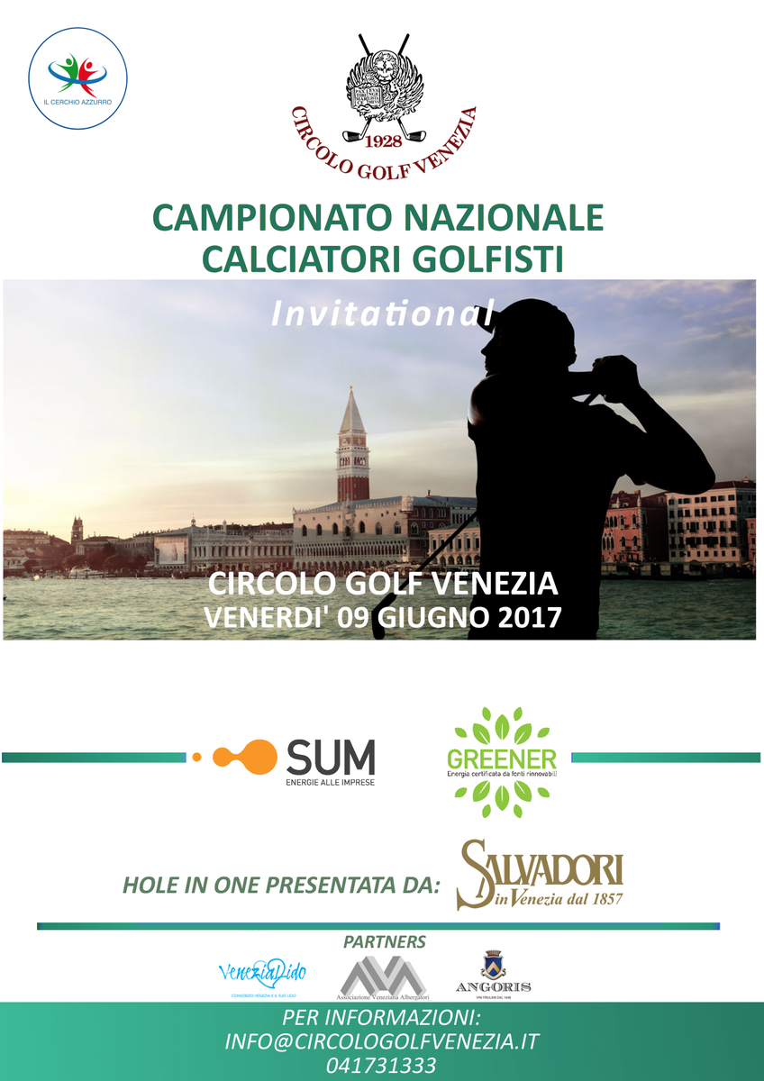 Venerdì 9 Giugno Invitational
CAMPIONATO NAZIONALE CALCIATORI GOLFISTI