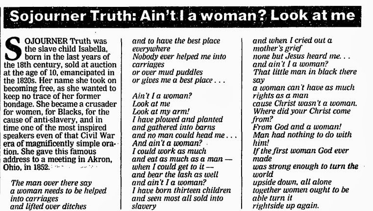 BikoFoundation's tweet photo. #TodayInHistory - 1851: Sojourner Truth delivered her infamous "Ain't I A Woman?" speech to the Ohio Women's Rights Convention https://t.co/TCGQWbxV5O