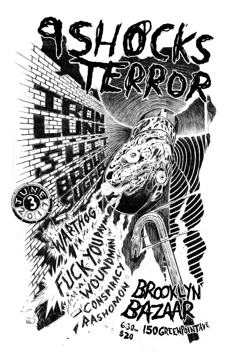 Latest poster for 9 Shocks Terror by Alex Crocetti
