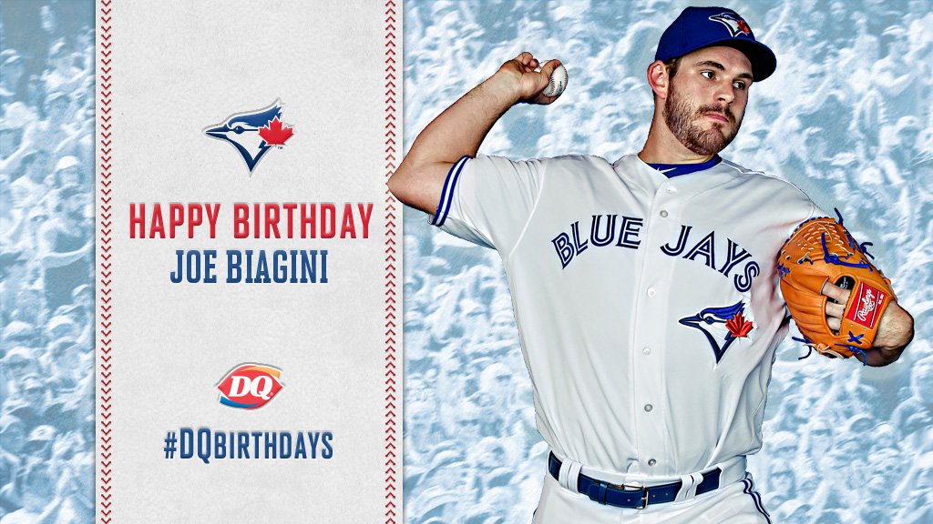 BlueJays's tweet photo. 🎉 🎁 Retweet to wish Joe Biagini a happy birthday! We hope all your wishes are granted today, Joe! 🎂🎈@DQCanada https://t.co/Ge14ScOkEK