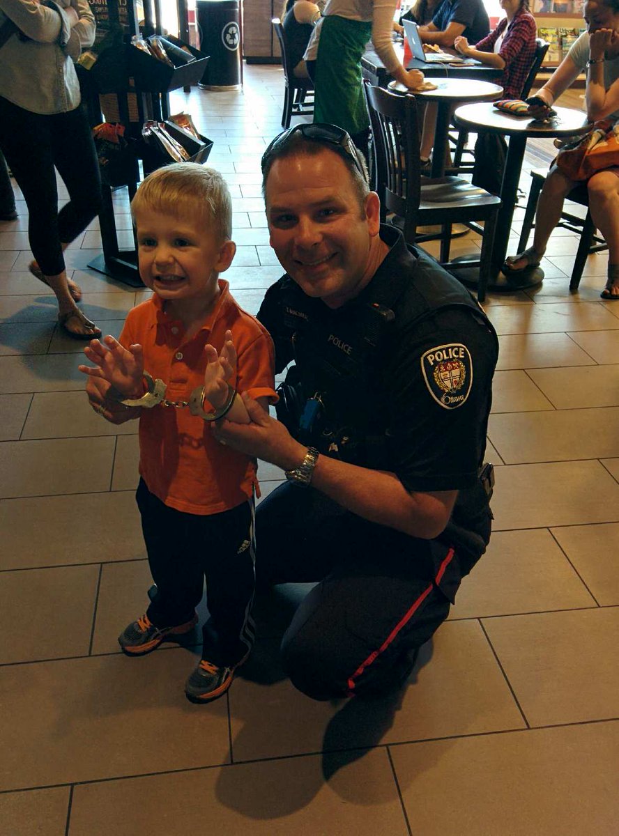 stephanievlewis's tweet photo. Special thanks to @OttawaPolice - this officer made my son's day yesterday. #thankyou #rolemodel #scaredstraight https://t.co/rksYXEEgx9