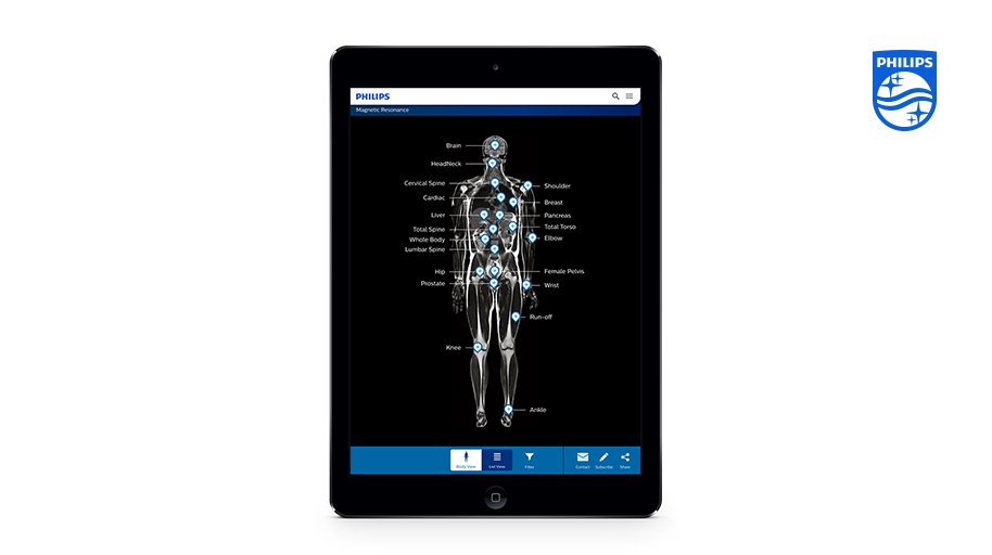 PhilipsHealth's tweet photo. Easily navigate through the body to find MR clinical cases for your specific clinical area. #radiology #MRI https://t.co/EKM8UKKv5x https://t.co/sZ9MOufhBc