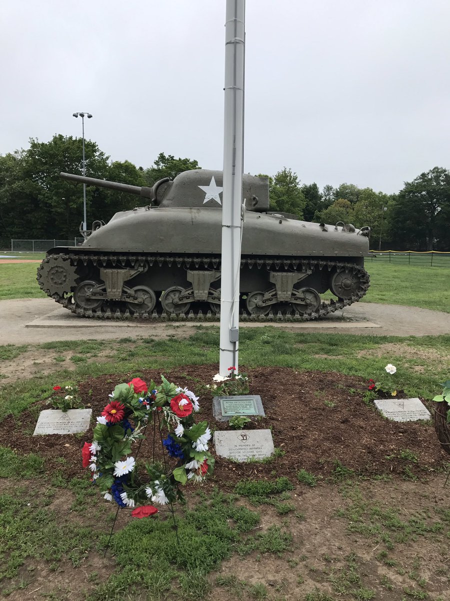 Grateful24x7's tweet photo. Dreary day, but I couldn't pass without stopping. The tank looked so much bigger when I was a kid. #homage #respect #thankyou #pattonpark 🇺🇸 https://t.co/ROAQqdh2JR