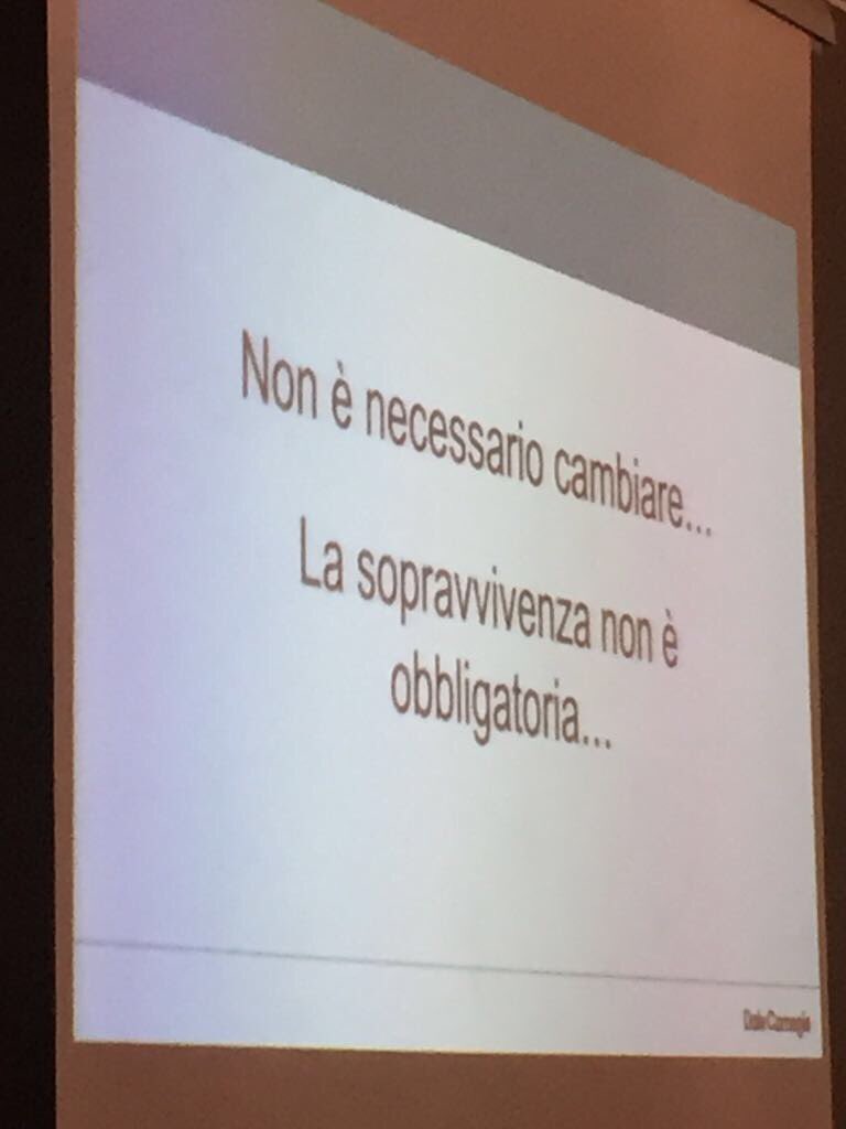 DaleCarnegieIt's tweet photo. Non è necessario cambiare...purché tu voglia estinguerti @SergioBorra in @ALDAI_Mi https://t.co/4ebSkMPnvf