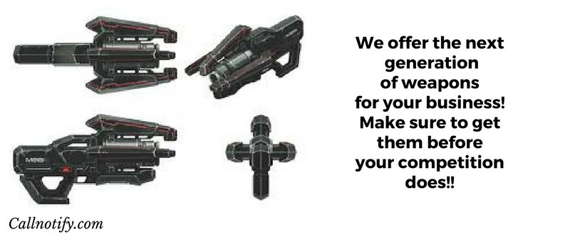 callnotify's tweet image. We offer the #nextgeneration of weapons for your #business! Make sure to get them before your #competition does!!