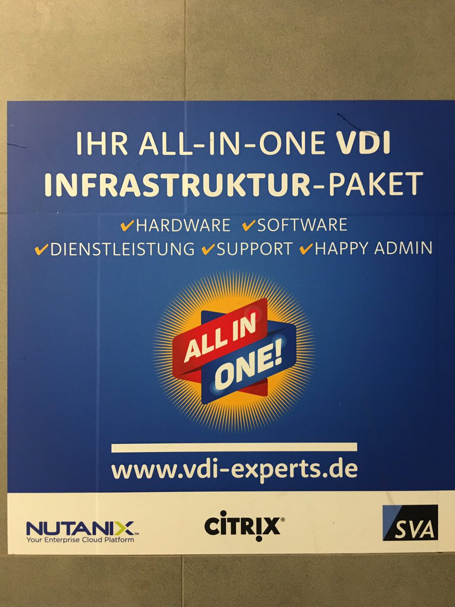 ReinhardFrie's tweet photo. #Nutanix #CitrixTEX2017 #SVA  it's all about https://t.co/vg1aT62Izs