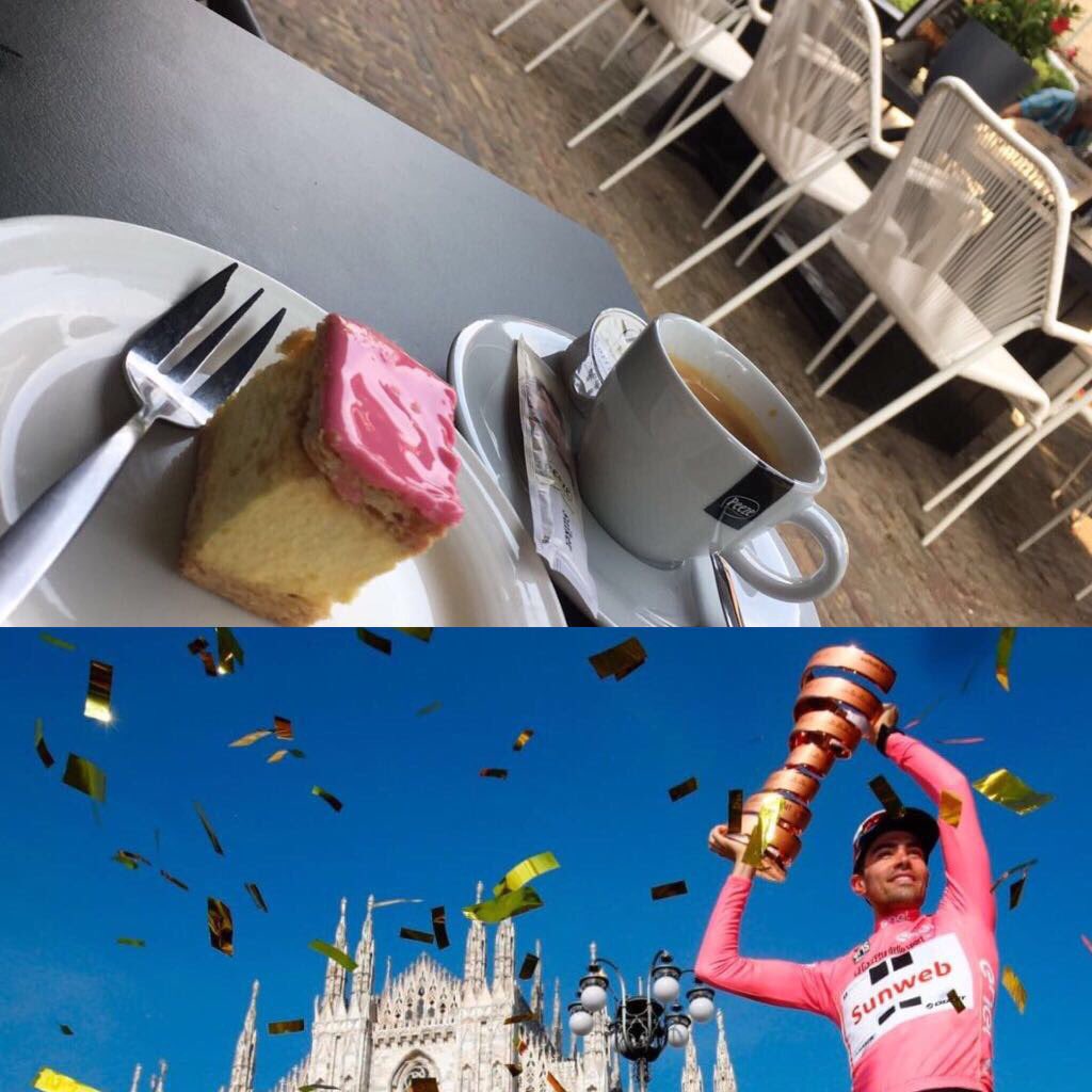 Ook zo trots op <a href="/tom_dumoulin/">Tom Dumoulin</a>!! Daarom trakteren wij 1 week lang iedere wielrenner op ons terras op een roze TOMpouce #GirodItalia #Drenthe