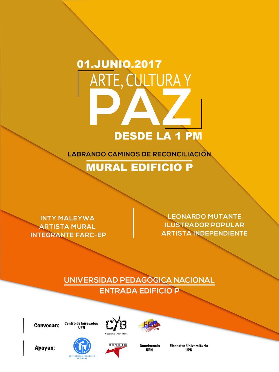 IndependenciaMs's tweet image. #Muraliada Nuestra artista @I_maleywa_farc Estará pintando un Mural sobre Memoria Histórica en @comunidadUPN [Paz y Reconciliación] #Junio1