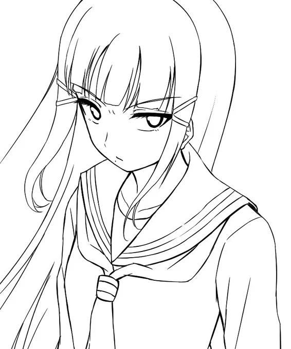 ペン入れ中 