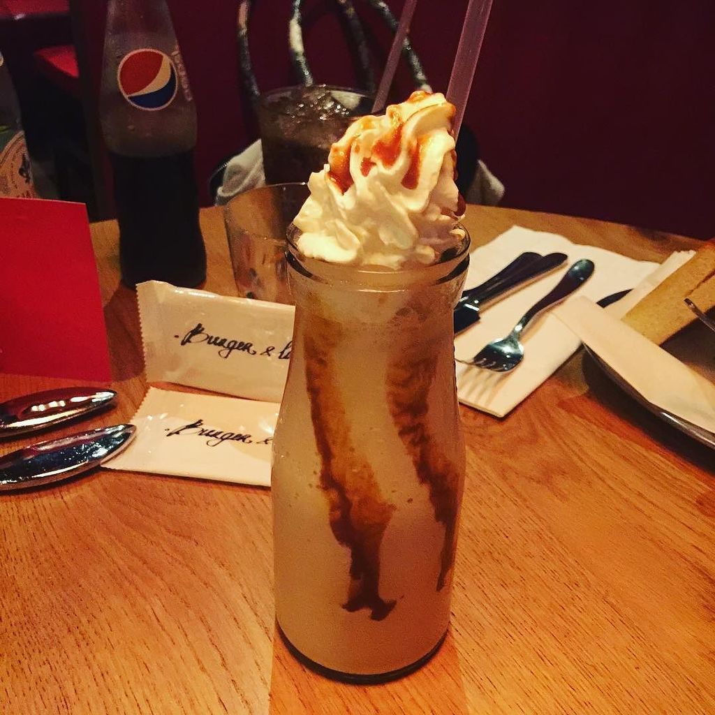 Salted caramel milkshake from the Ramadan Special menu. A full meal in a bottle. #onodxb #burgerandlobster ift.tt/2qsx4qm