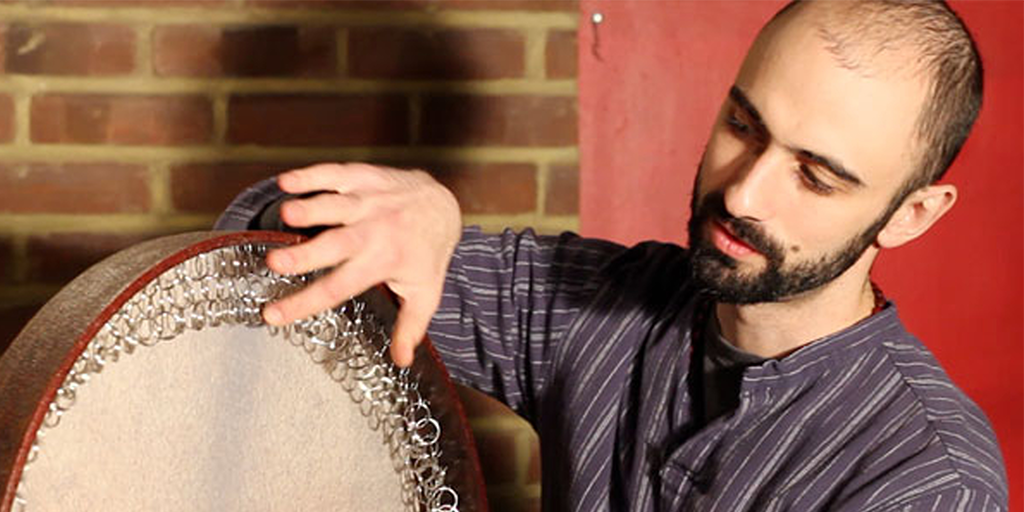 RubinMuseum's tweet photo. #DoubleDrummers: Percussionists @DanKurfirst & #LeonidGalaganov play for free in the Spiral Lobby 6/28. https://t.co/46yZZa6Ppi https://t.co/bt87arOrXG