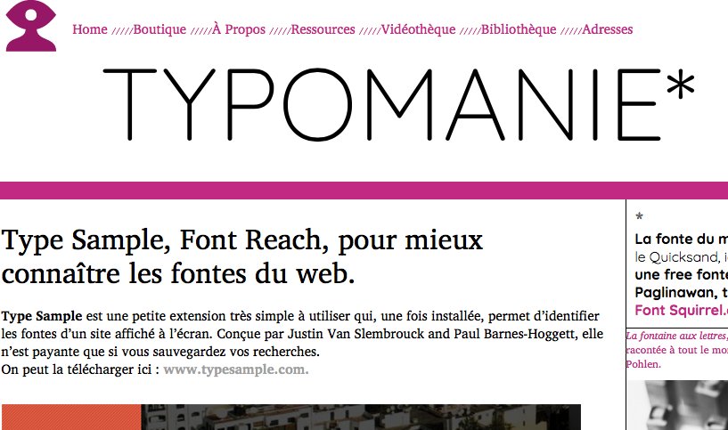 Typomanie's tweet photo. Type Sample, Font Reach, pour mieux connaître les fontes du web. #TypeDesign #Typography
https://t.co/qMyv7wXg0U https://t.co/OGF6BAtkUG