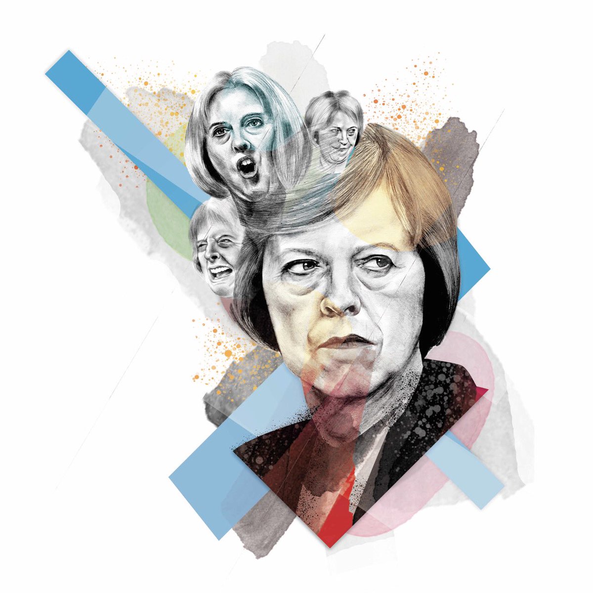 paulryding's tweet photo. Theresa May #politics #illustration #portraits #gorgon https://t.co/wZJUj4MZnR