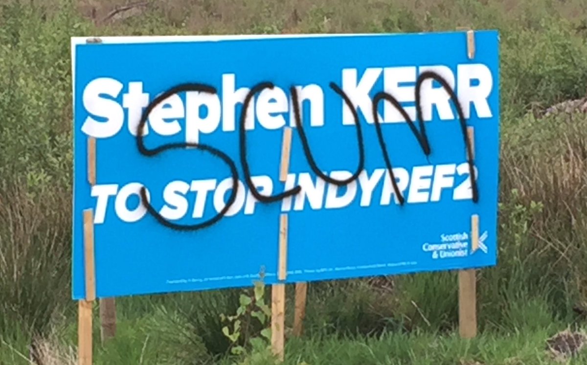 RealStephenKerr's tweet image. More joyous and civic nationalism. Clearly rattled. A vote for the #ScottishConservatives is the only way to beat the SNP. #KerrforStirling