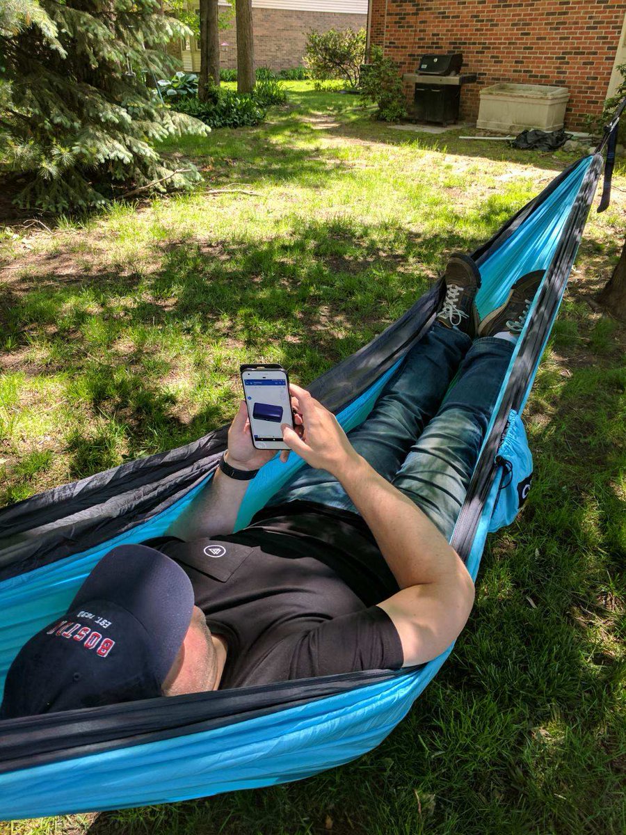 CAD in a hammock!? No better place! <a href="/Onshape/">Onshape by PTC</a>