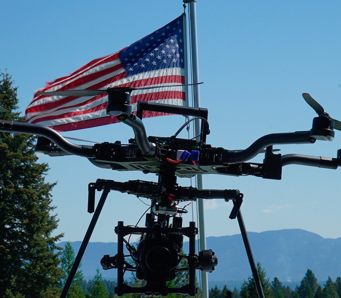 quadrocopters's tweet photo. Perfect flying weather on Memorial Day. #quadropower #kavuday #dronelife #freeflyers @freeflysystems @sonyprousa #sonyfs5 #oldglory #uav https://t.co/IFfnIaCcHW
