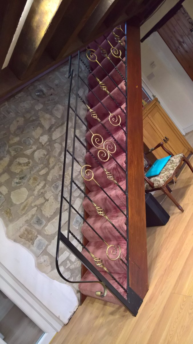 Sheenah's stair rail installed by <a href="/CastleWelding95/">Castle Welding95</a>  10 years ago, stands the test of time!!