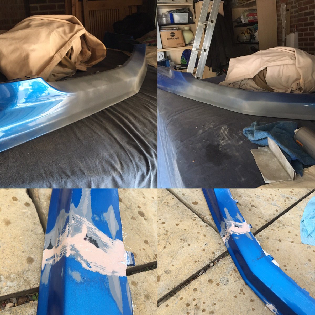 Ryanjdover's tweet photo. Smashed splitter? No problem! DIY Body Work skills on point 💪🏻 https://t.co/q77aho8U8c